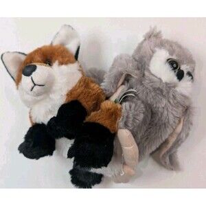 Wild Republic Switch A Roo Screech Owl Fox Sly Reversible Plush 8" Stuffed 2015